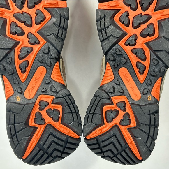 New Eddie Bauer Trail Hiking Outdoor Sneaker Leather Brown/ Orange Shoe; Men’s 8 - Picture 14 of 16